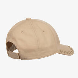 Michael Kors Kids-Teen Girls Beige Embroidered Cotton Cap | Childrensalon Outlet