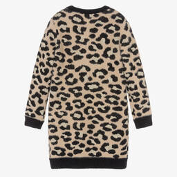 Michael Kors Kids-Teen Girls Beige Leopard Jumper Dress | Childrensalon Outlet