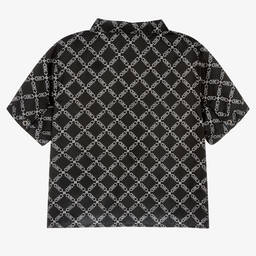 Michael Kors Kids-Teen Girls Black Chain Logo Print Blouse | Childrensalon Outlet