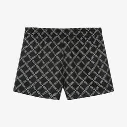 Michael Kors Kids-Teen Girls Black Chain Logo Print Shorts | Childrensalon Outlet