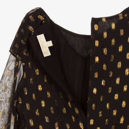 Michael Kors Kids-Teen Girls Black Chiffon Dress | Childrensalon Outlet