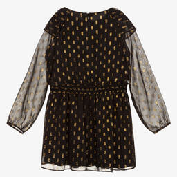 Michael Kors Kids-Teen Girls Black Chiffon Dress | Childrensalon Outlet