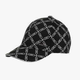 Michael Kors Kids-Teen Girls Black MK Monogram Chain Cap | Childrensalon Outlet
