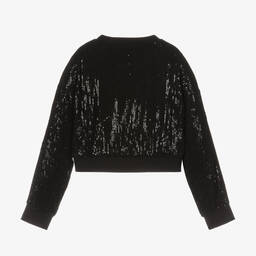 Michael Kors Kids-Teen Girls Black Sequin Sweatshirt | Childrensalon Outlet