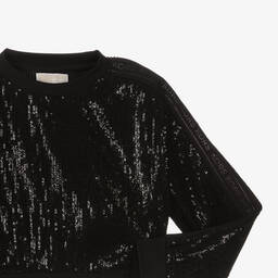 Michael Kors Kids-Teen Girls Black Sequin Sweatshirt | Childrensalon Outlet