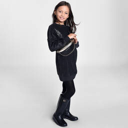 Michael Kors Kids-Teen Girls Black Sequin Sweatshirt Dress | Childrensalon Outlet