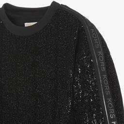 Michael Kors Kids-Teen Girls Black Sequin Sweatshirt Dress | Childrensalon Outlet