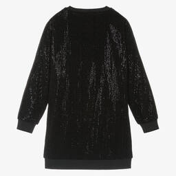 Michael Kors Kids-Teen Girls Black Sequin Sweatshirt Dress | Childrensalon Outlet
