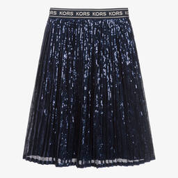 Michael Kors Kids-Teen Girls Blue Sequin Skirt | Childrensalon Outlet