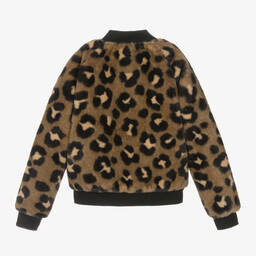 Michael Kors Kids-Teen Girls Brown Leopard Print Jacket | Childrensalon Outlet