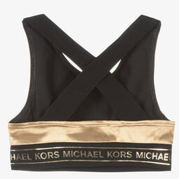 Michael Kors Kids-Teen Girls Gold Crop Top | Childrensalon Outlet