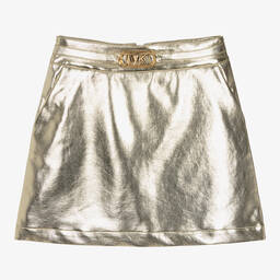 Michael Kors Kids-Teen Girls Gold Faux Leather Skirt | Childrensalon Outlet