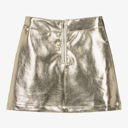 Michael Kors Kids-Teen Girls Gold Faux Leather Skirt | Childrensalon Outlet