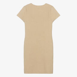 Michael Kors Kids-Teen Girls Gold Ribbed Knit Viscose Dress | Childrensalon Outlet
