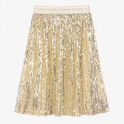 Michael Kors Kids Teen Girls Gold Sequin Skirt Childrensalon Outlet