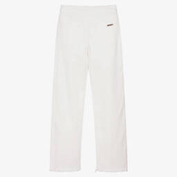 Michael Kors Kids-Teen Girls Ivory Cotton Denim Jeans | Childrensalon Outlet