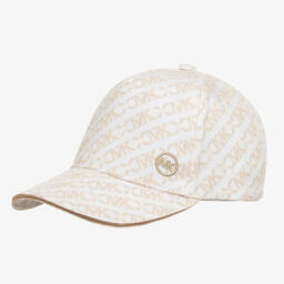 Michael Kors Kids-Teen Girls Ivory Empire Cotton Cap | Childrensalon Outlet
