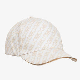 Michael Kors Kids-Teen Girls Ivory Empire Cotton Cap | Childrensalon Outlet