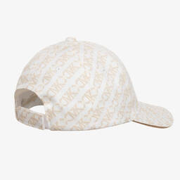 Michael Kors Kids-Teen Girls Ivory Empire Cotton Cap | Childrensalon Outlet