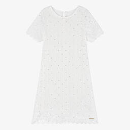 Michael Kors Kids-Teen Girls Ivory Guipure Lace Dress | Childrensalon Outlet