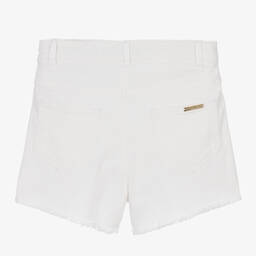 Michael Kors Kids-Teen Girls White Denim Shorts  | Childrensalon Outlet