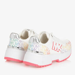 Michael Kors Kids-Teen Girls White MK Monogram Trainers | Childrensalon Outlet