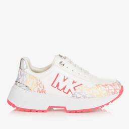 Michael Kors Kids-Teen Girls White MK Monogram Trainers | Childrensalon Outlet
