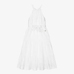 Michael Kors Kids-Белое платье с вышивкой английской гладью | Childrensalon Outlet