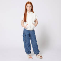 Michael Kors Kids-Young Ladies Indigo Cargo Trousers | Childrensalon Outlet