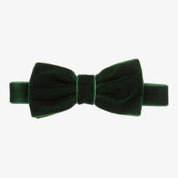Milledeux-Boys Emerald Velvet Neck Bow | Childrensalon Outlet