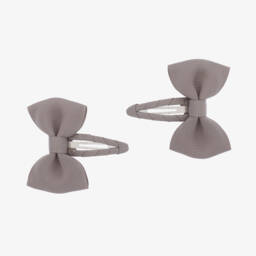 ميلو دو-مشبك للشعر فيونكة لون رمادي للبنات (عدد 2) | Childrensalon Outlet