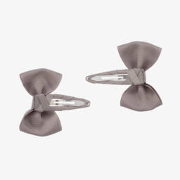 ميلو دو-مشبك للشعر فيونكة لون رمادي للبنات (عدد 2) | Childrensalon Outlet