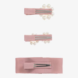 Milledeux-مشابك للشعر لون زهري - (عدد 3) | Childrensalon Outlet