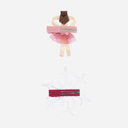 Milledeuх-Розово-белые праздничные заколки для девочек (2шт.) | Childrensalon Outlet