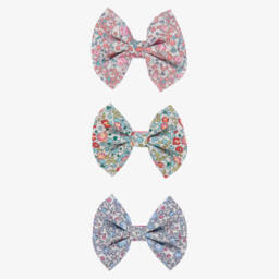 ميلو دو-مشبك للشعر فيونكة لون زهري وأخضر وأزرق (عدد 3) | Childrensalon Outlet