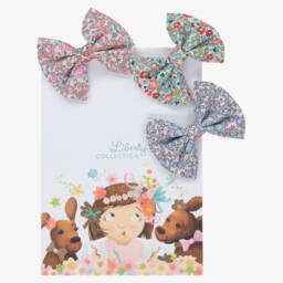 ميلو دو-مشبك للشعر فيونكة لون زهري وأخضر وأزرق (عدد 3) | Childrensalon Outlet