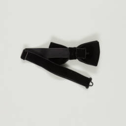 Milledeux-Preloved Boys Black Velvet Bow Tie (10cm)  | Childrensalon Outlet