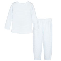 Mini-la-Mode-Boys Blue Pima Cotton Pyjamas  | Childrensalon Outlet