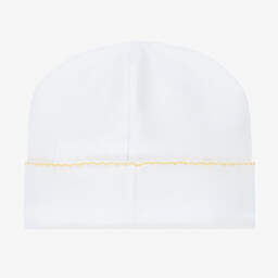 Mini-la-Mode-White Giraffe Pima Cotton Hat | Childrensalon Outlet