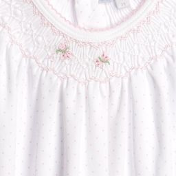 Mini-la-Mode-White Pima Cotton Nightdress | Childrensalon Outlet