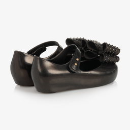 Mini Melissa-Черные резиновые туфли с бантиками | Childrensalon Outlet