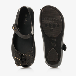 Mini Melissa-Черные резиновые туфли с бантиками | Childrensalon Outlet