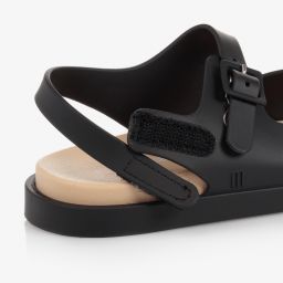 Mini Melissa-صندل جيلي لون أسود | Childrensalon Outlet