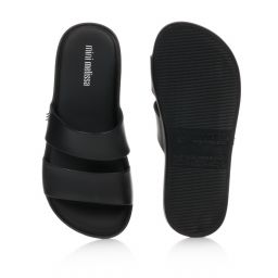 Mini Melissa-Black Matt Sliders | Childrensalon Outlet