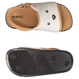 Mini Melissa-Girls Beige Bear Jelly Sandals | Childrensalon Outlet