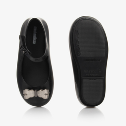Mini Melissa-Черные резиновые туфли с бантиками для девочек | Childrensalon Outlet