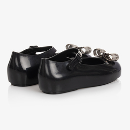 Mini Melissa-Черные резиновые туфли с бантиками для девочек | Childrensalon Outlet