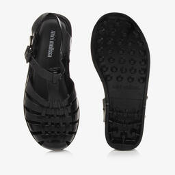 Mini Melissa-Girls Black Jelly Sandals | Childrensalon Outlet