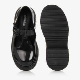 Mini Melissa-Черные резиновые туфли с Т-образным ремешком | Childrensalon Outlet