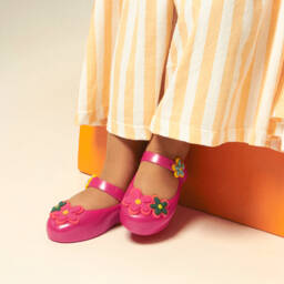 Mini Melissa-Girls Blossom Pink Jelly Sandals | Childrensalon Outlet